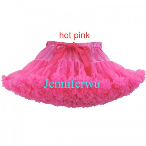 Adult /infant/girl/baby/toddler/kid Tutu Fluffy Party Skirt Soft Princess Ballet Pettiskirt Women's Dancewear hot pink